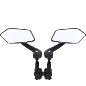 Bicycle Rear View Mirror Extra Large 2 Pieces 360 Degree Rear View Mirrors For Bicycle Ebike Mountain Bike MTB (Left + Right)