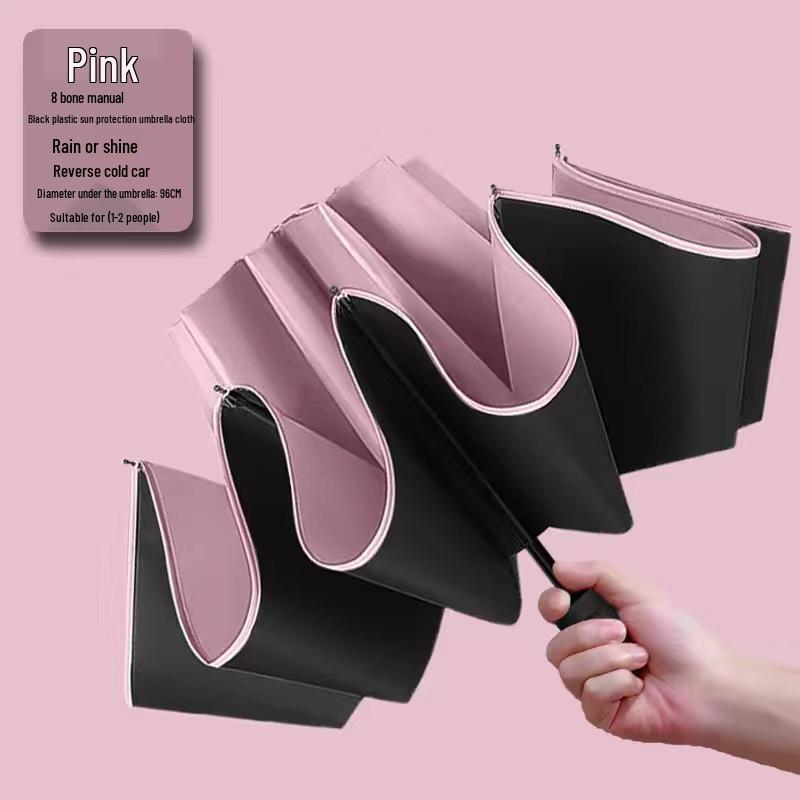 UV Auto Open/Close Large Double Folding Windproof Umbrella for Two, Reinforced for Sun/Rain, Dual Use for Men and Women