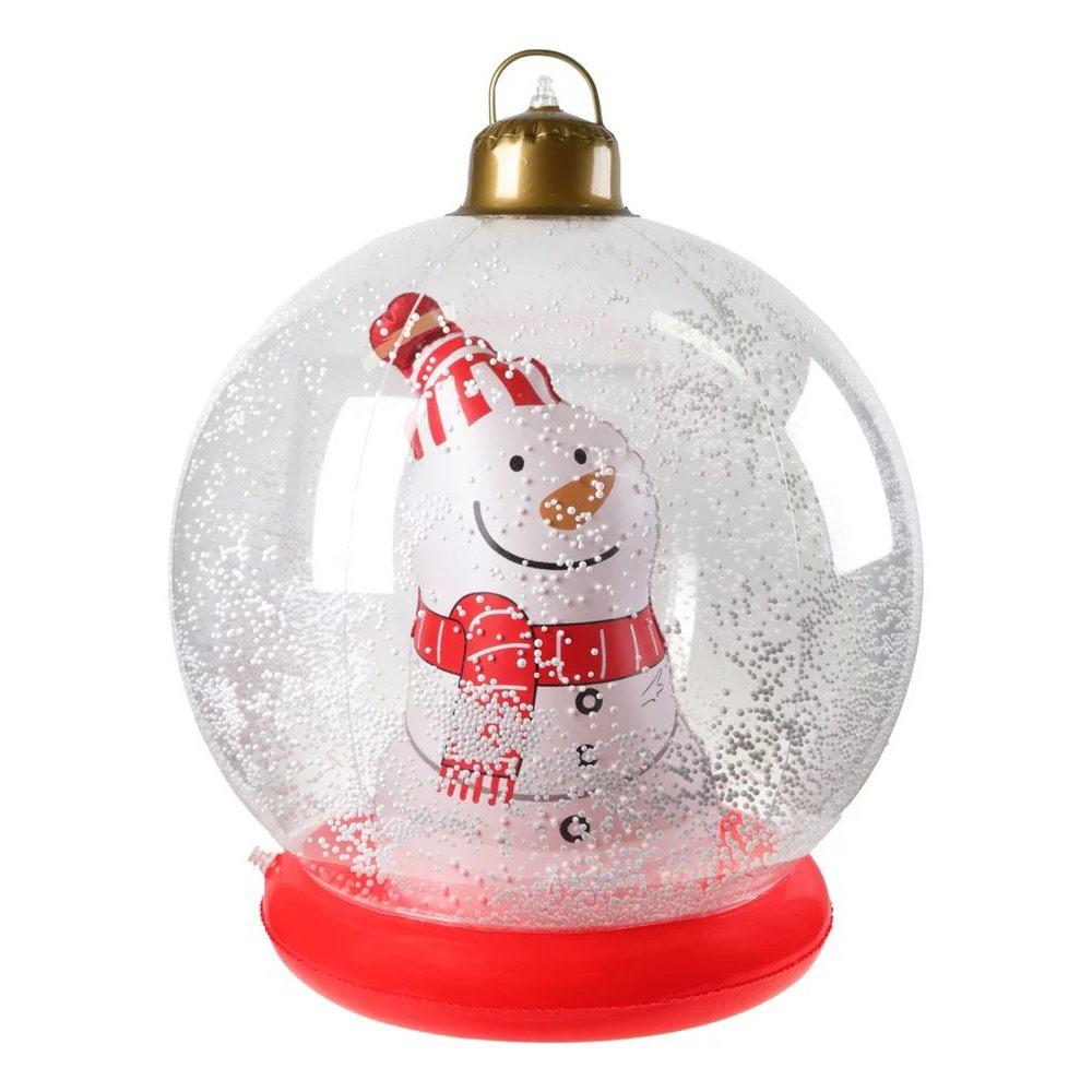 24 Inch Christmas Inflatable PVC Material Clear Ball Giant Christmas Balls Waterproof 60CM Size Holiday Decor Window Display