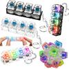 Led Light-Up Keychain Keyboard Clickable Button Fidget Toy For Stress Anxiety Relief Portable Desk Accessory Office Decor Gift
