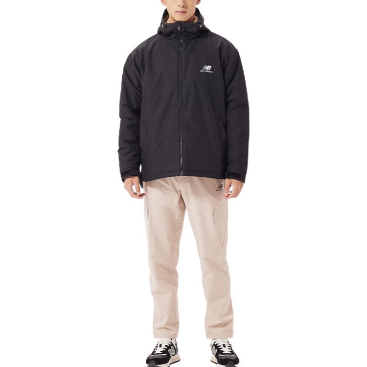 New Balance Jackets Men's Black Hooded Moderate Other AMJ23353-BK