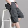 Large Size Cargo Shorts Men's Casual Knee Pants Zipper Pocket Summer Cotton Shorts Running Jogger Shorts Elastic Waist