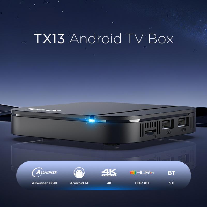 TANIX TX13 Android Set-top Box S905Y5, BT5.0, 4K 3D, WiFi6, HD TV.