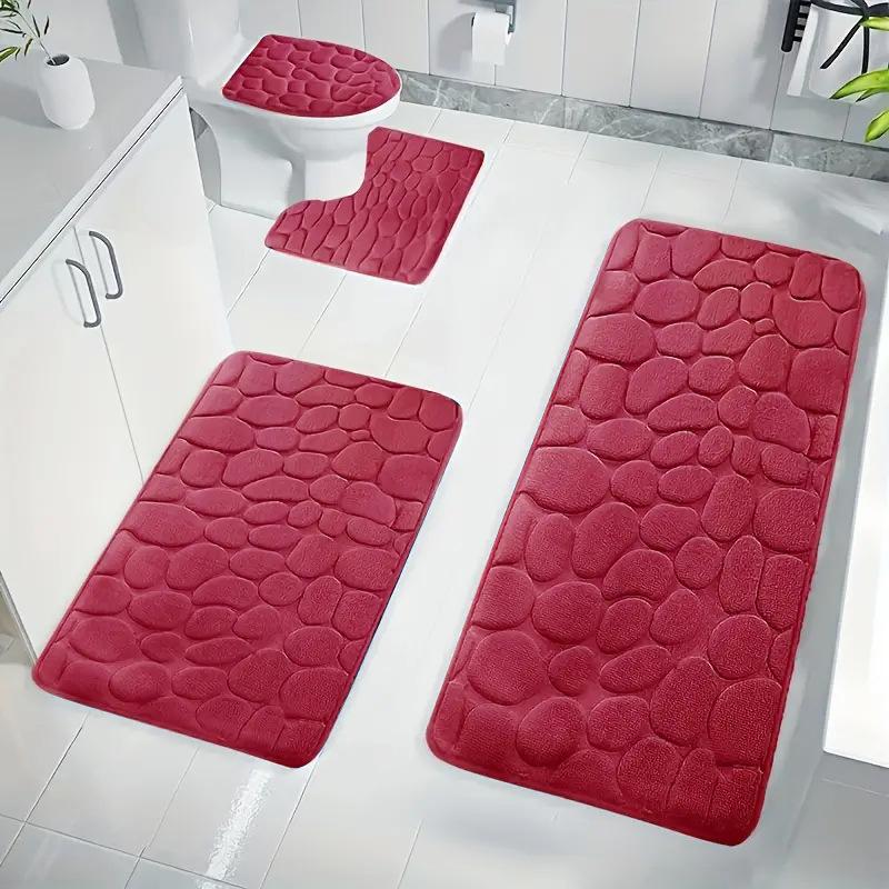 1-4 PCS Memory Foam Bathroom Mat Set - Ultra Absorbent, Non-Slip, Soft & Comfortable for Shower and Laundry Room Perfect for Home Decor