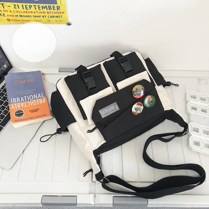 Trendy Large Capacity Campus Style Men's Crossbody Bag, Student School Bags, Couples Shoulder Messenger Bag for Casual Daily Use