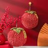 Chenille Hand Towel Cute Persimmon Fruit Super Absorbent Soft Shaggy Hanging Loop Quick Drying Bathroom Kitchen Towel New Year Gift