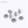Brass 18K Gold Plated Round Wheel Bracelets Spacer Beads,Jewelry Making Supplies,Inlaid Zircon Spacer Beads DIY Accessories
