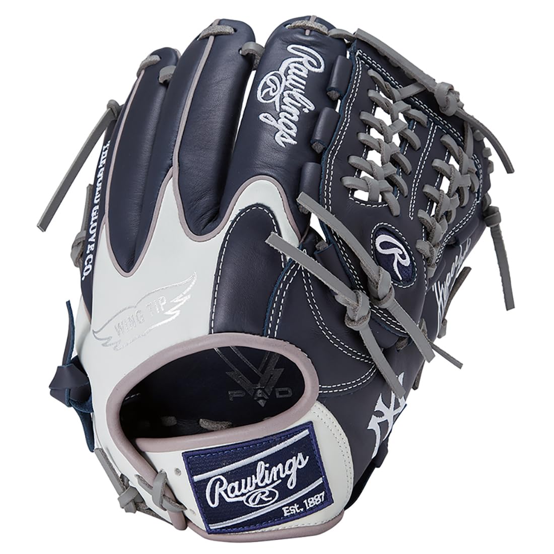 Rawlings MLB Team Series Softball Glove HYPER TECH GR5HTMN55W Yankees Size 11.75 Left-Handed Throw