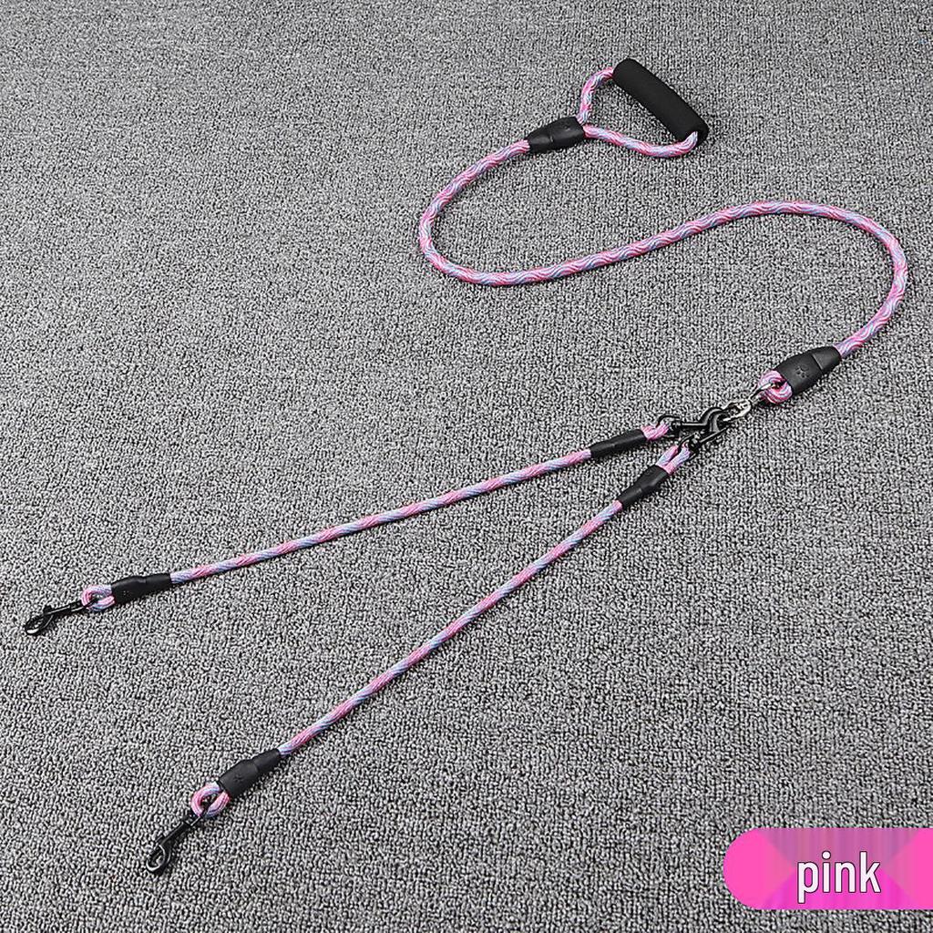 Dual-Head Wave Pattern Dog Leash for Outdoor Walking