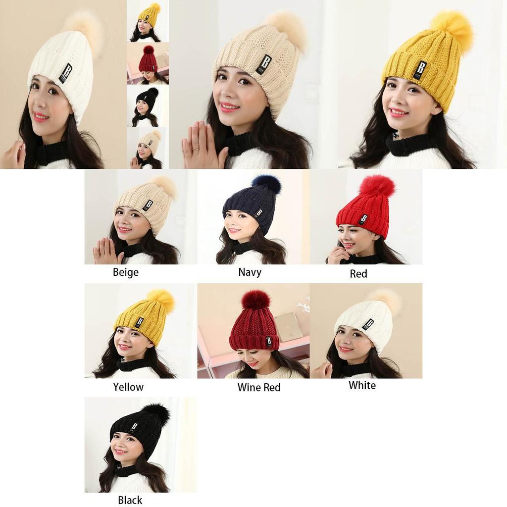 Luxurious Winter Fashion Knitted Hat Charm Women Adjustable Warm Woolen Hats For Cold Weather