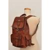 Echtes Ziegenleder, großer Vintage-Rucksack für Herren, Reiserucksack, Laptop-Sporttasche