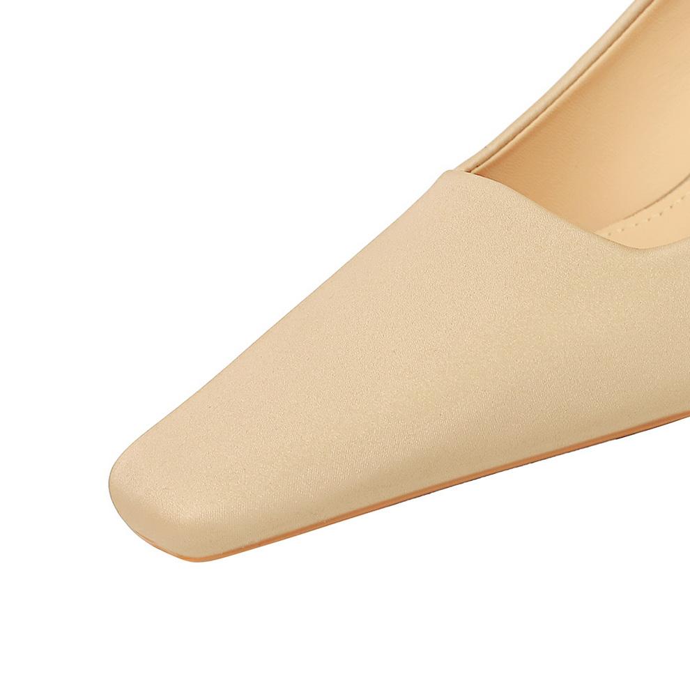 Minimalistiniai ploni kulniukai, seklios burnos kvadratiniai pirštai, moteriški profesionalūs OL universalūs vienviečiai aukštakulniai batai