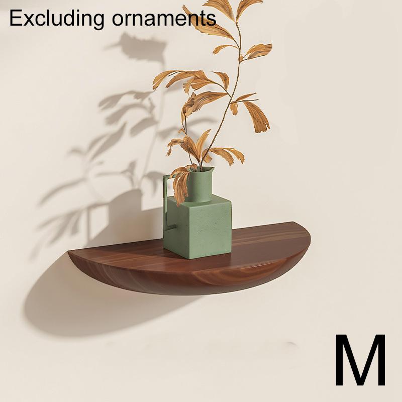 1Pc Display Rack Modern Simplicity Storage Rack Atmosphere Wall Mounted Art Decoration Wall Decoration Half Circle Wooden Shelf