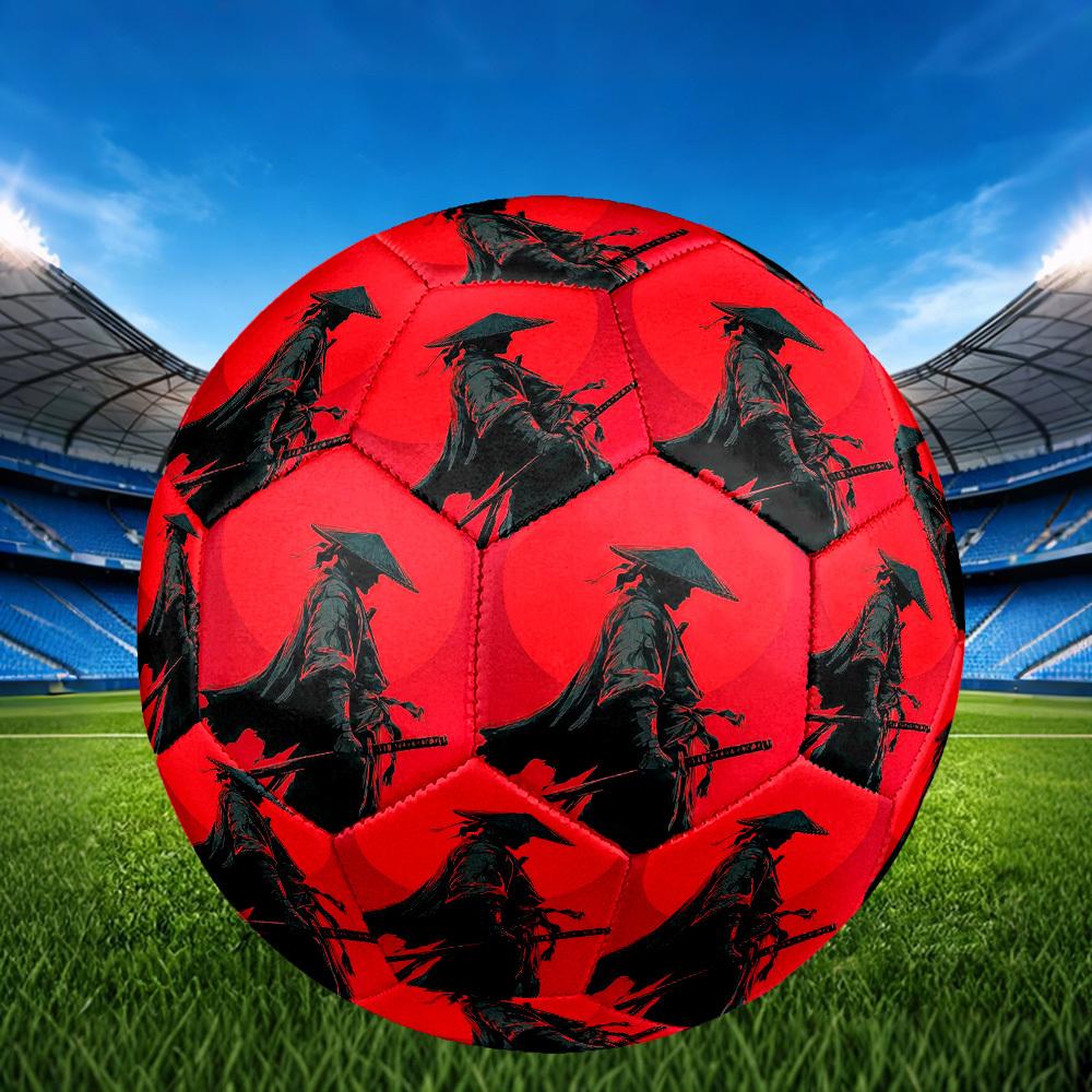 1pc Samurai Sunset Theme Soccer Ball Football, Size 5, Lightweight PVC, Outdoor Training Soccer Ball,Gift C6538