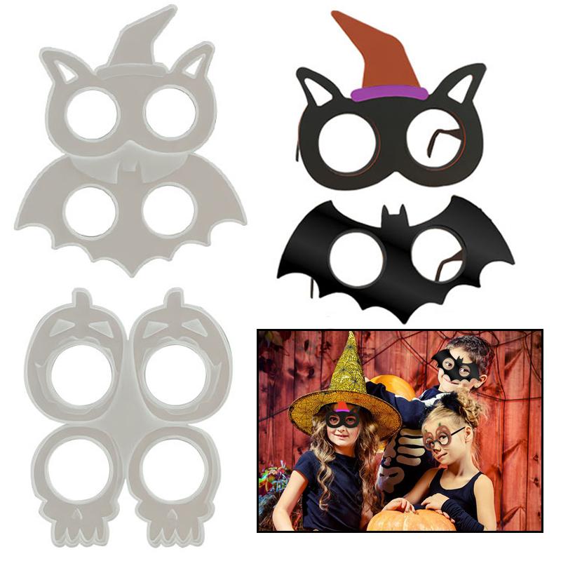 

Забавные очки на Хэллоуин, вечерние очки для косплея, форма для украшения из эпоксидной смолы, ручная работа, детская вечерние фотографии для взрослых