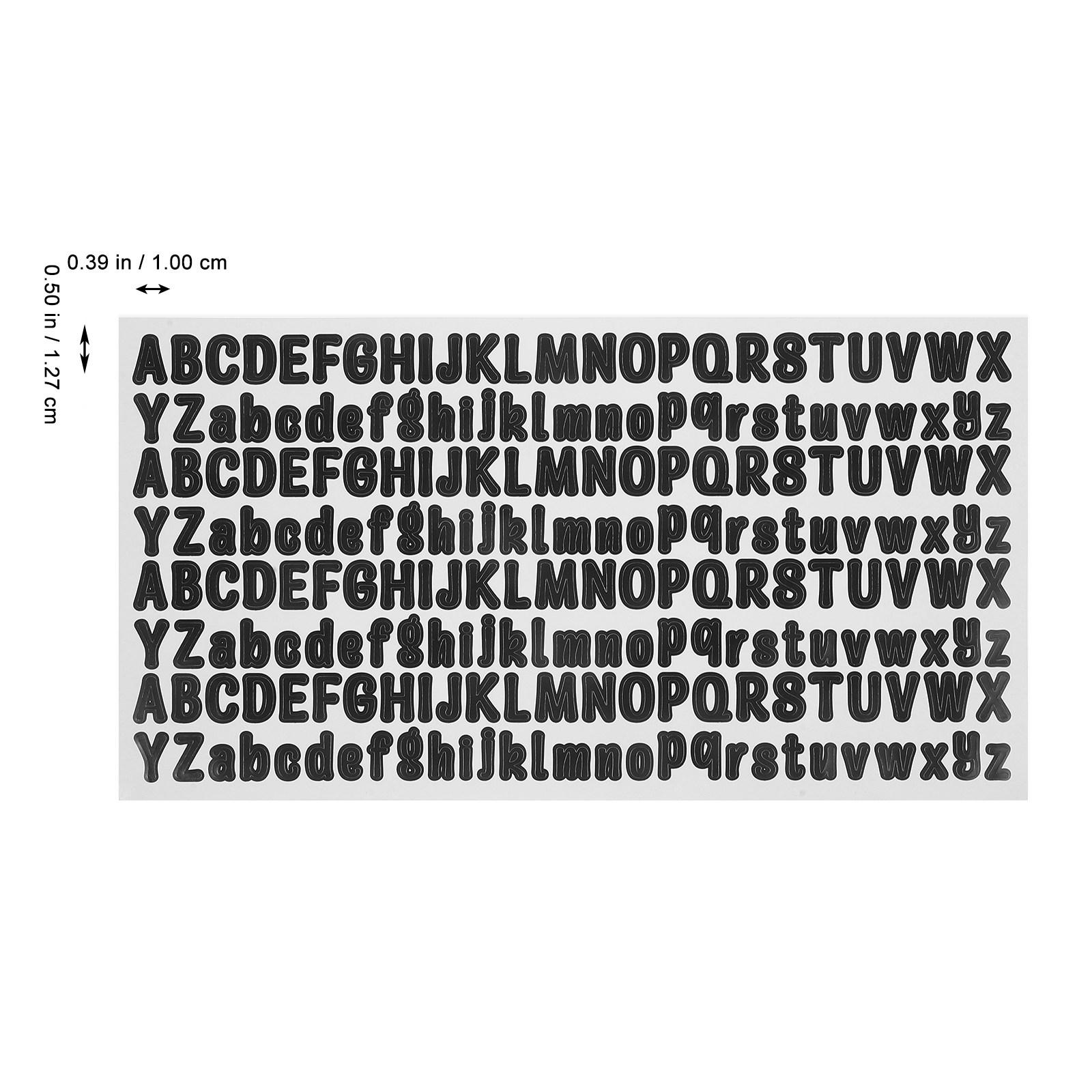 

10 Sheets Removable Letter Stickers Self-Adhesive Alphabet Decals for Bulletin Boards Business Hotels Swimming Pool Apartment чёрный