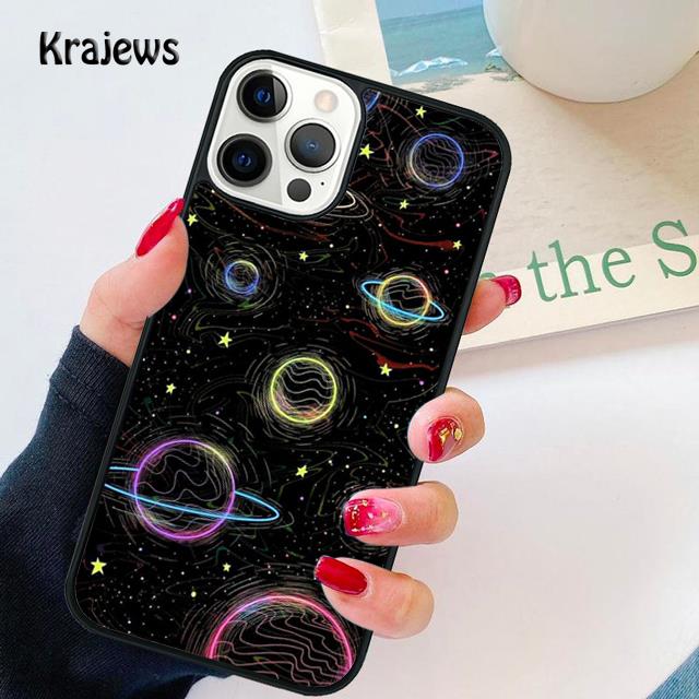 Astronaut Stars Constellation Soft Phone Case For iPhone 17 Air 16 15 14 Max Plus 11 12 13 Pro Max Phone Cover Fundas