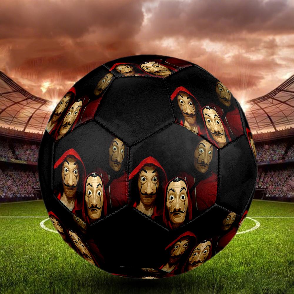 La Casa De Papel Theme Size 5 Soccer Ball, Suitable for Both Indoor and Outdoor Matches, a Gift Suitable for Everyone.