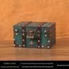 Vintage Wooden Treasure Chest with Lock - Jewelry Box & Film Prop