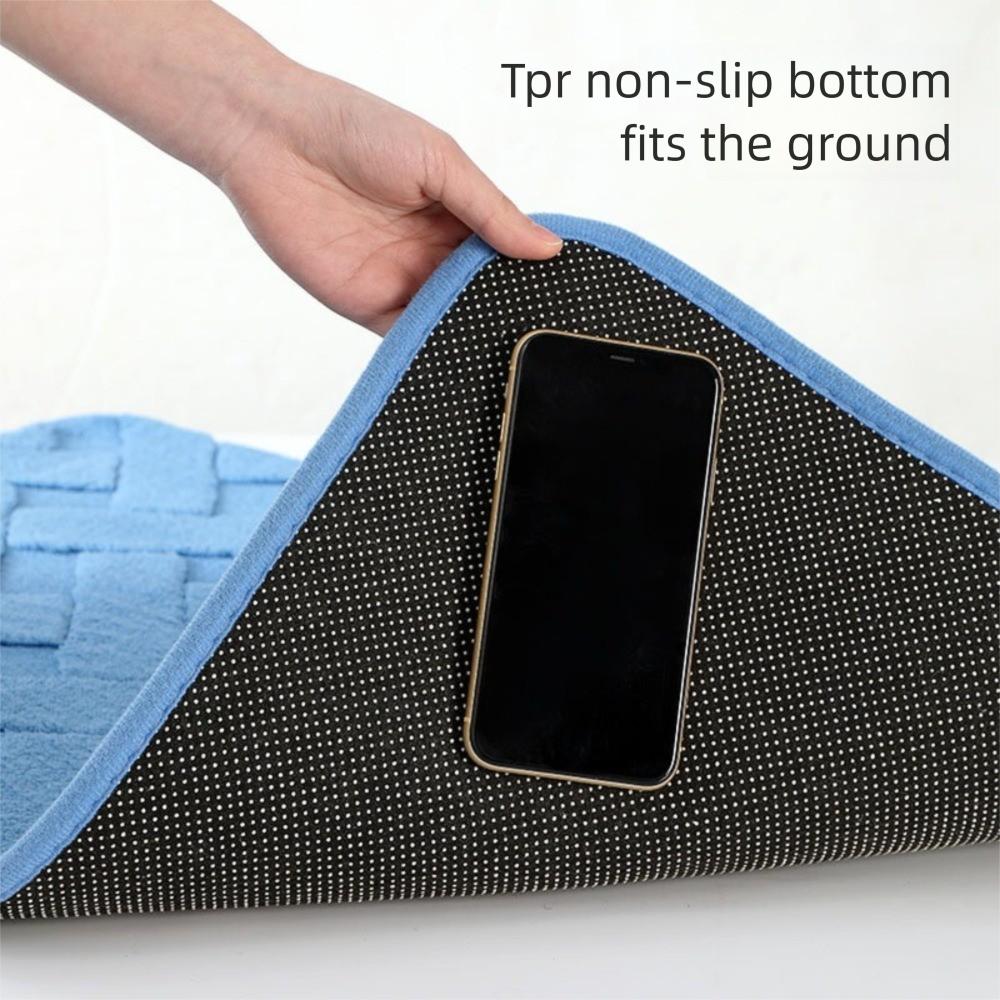 Extra Soft Bathroom Rug Super Absorbent Quick Dry Non-Slip Bath Mat Memory Foam Extra Thick Microfiber Shower Carpet