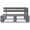 Banc d'angle de jardin en bois gris - vidaXL - Palette - Pour adultes