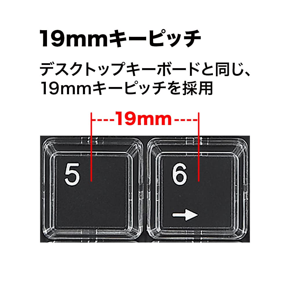 Sanwa Supply NT-19UH2BKN2 Programmable Numeric Keypad with Assignment Function, Wired USB Connection, Membrane, 23 Keys + Switch Button