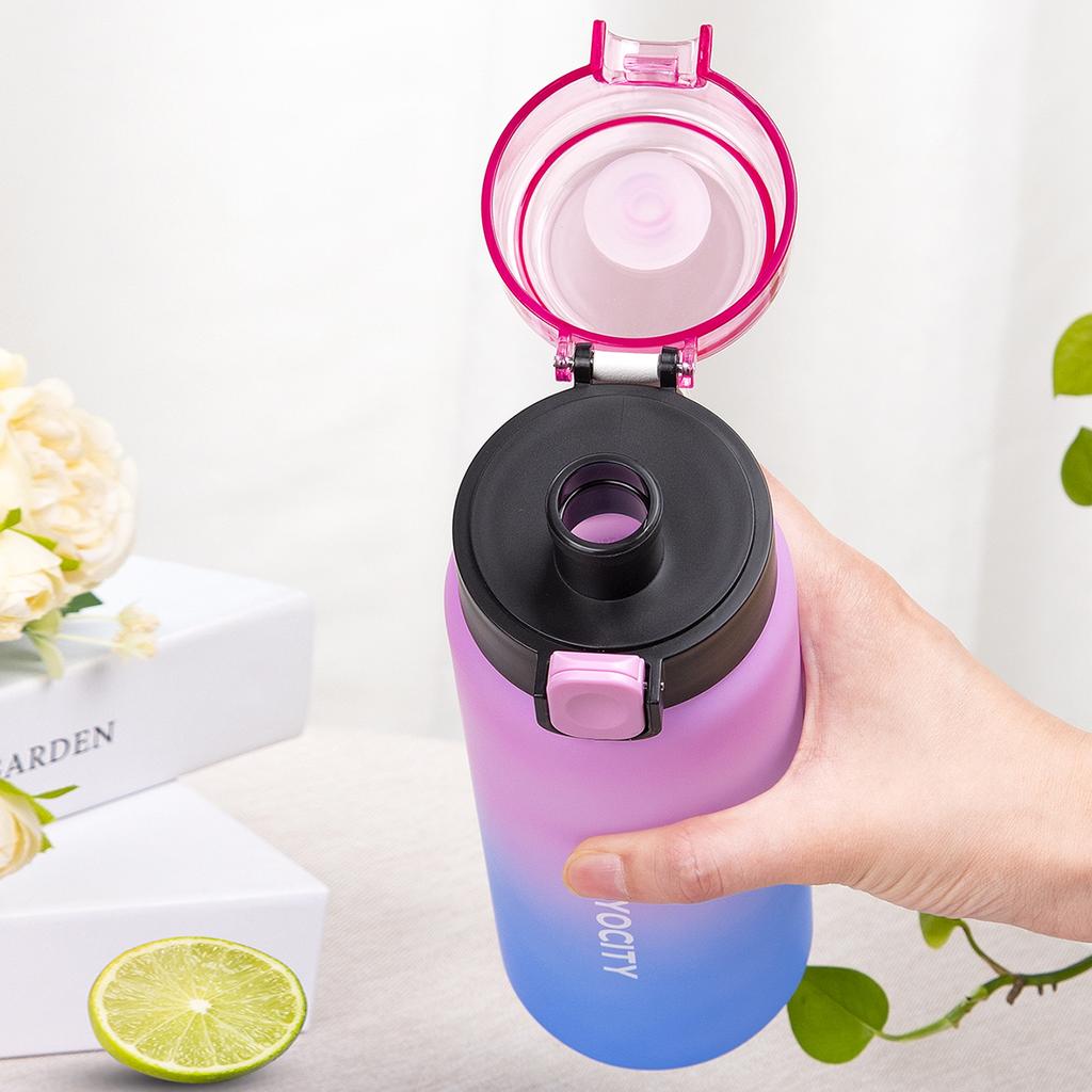 750ml Tritan Frosted Gradient Water Bottle for Drinking Portable Sport Tea Coffee Cup Kitchen Tools Kids Water Bottle School