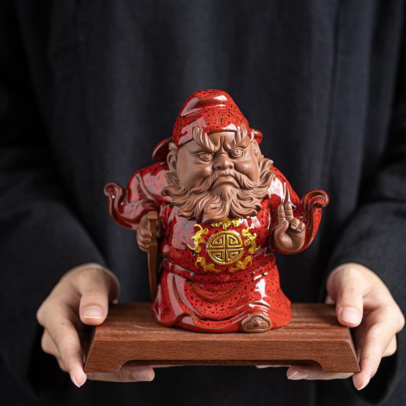 Ceramics Tianshi Zhong Kui Statue Chinese Folk Figures To Ward Off evil Ornaments Deluxe Home Room Office Feng Shui Statue