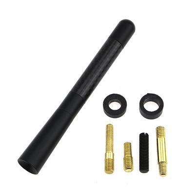 Antena de coche de 12 cm, fibra de carbono, antena de radio corta, antena universal para coche, antena de techo, antena de señal de radio
