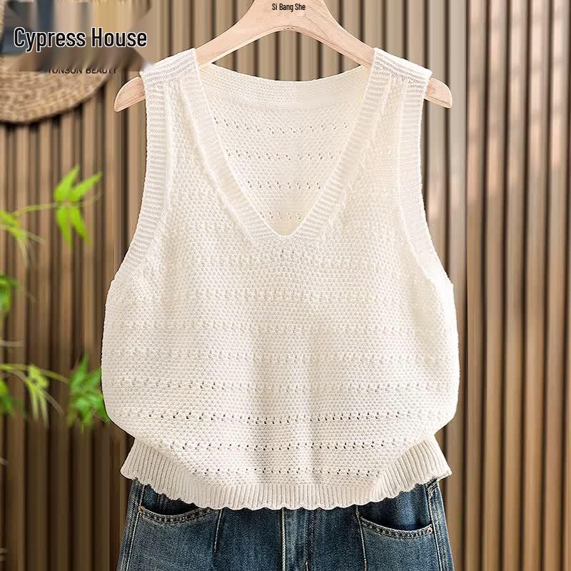

Cypress Home Women s V-Neck Cutout Pullover Vest One Size
