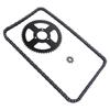 T8F Front and Rear Sprocket and Chain Kit Steel 9T 10MM Front 54T 35MM Rear Sprocket 120 Drive Links Chain Set for Motorcycles