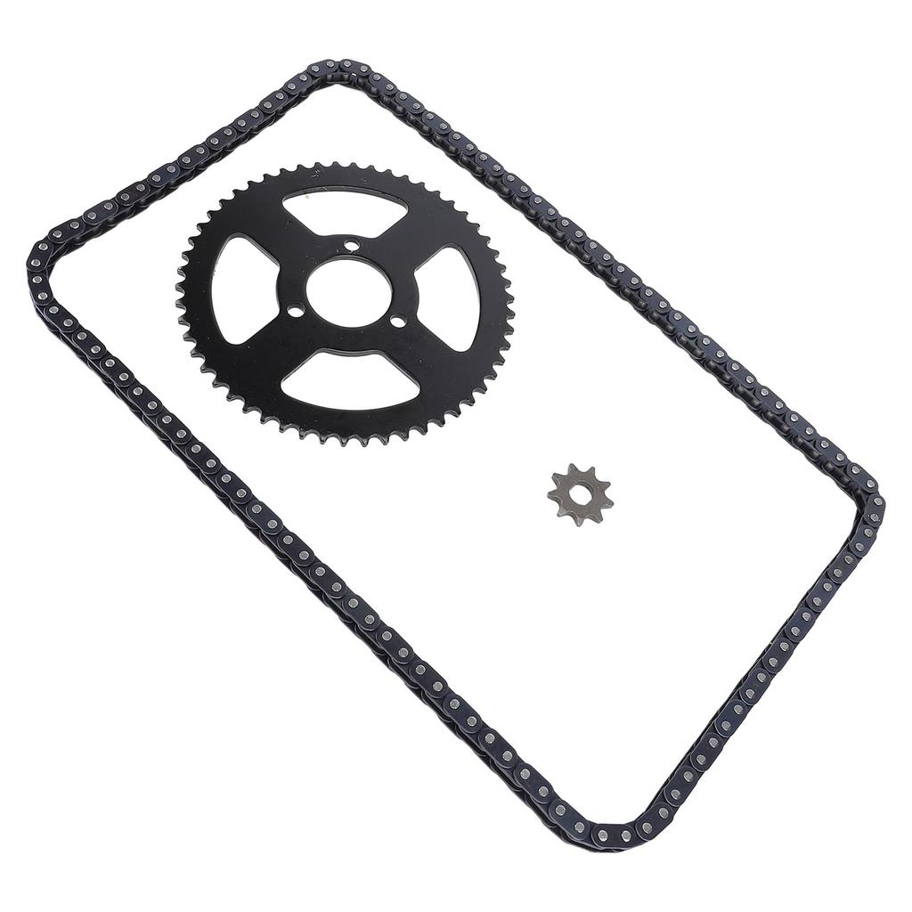 T8F Front and Rear Sprocket and Chain Kit Steel 9T 10MM Front 54T 35MM Rear Sprocket 120 Drive Links Chain Set for Motorcycles