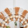 Mirror Decoration Tapestry Bohemian Style Woven Handmade Cotton Thread Wood Bead Tapestry Mirror Bedroom Makeup Mirror
