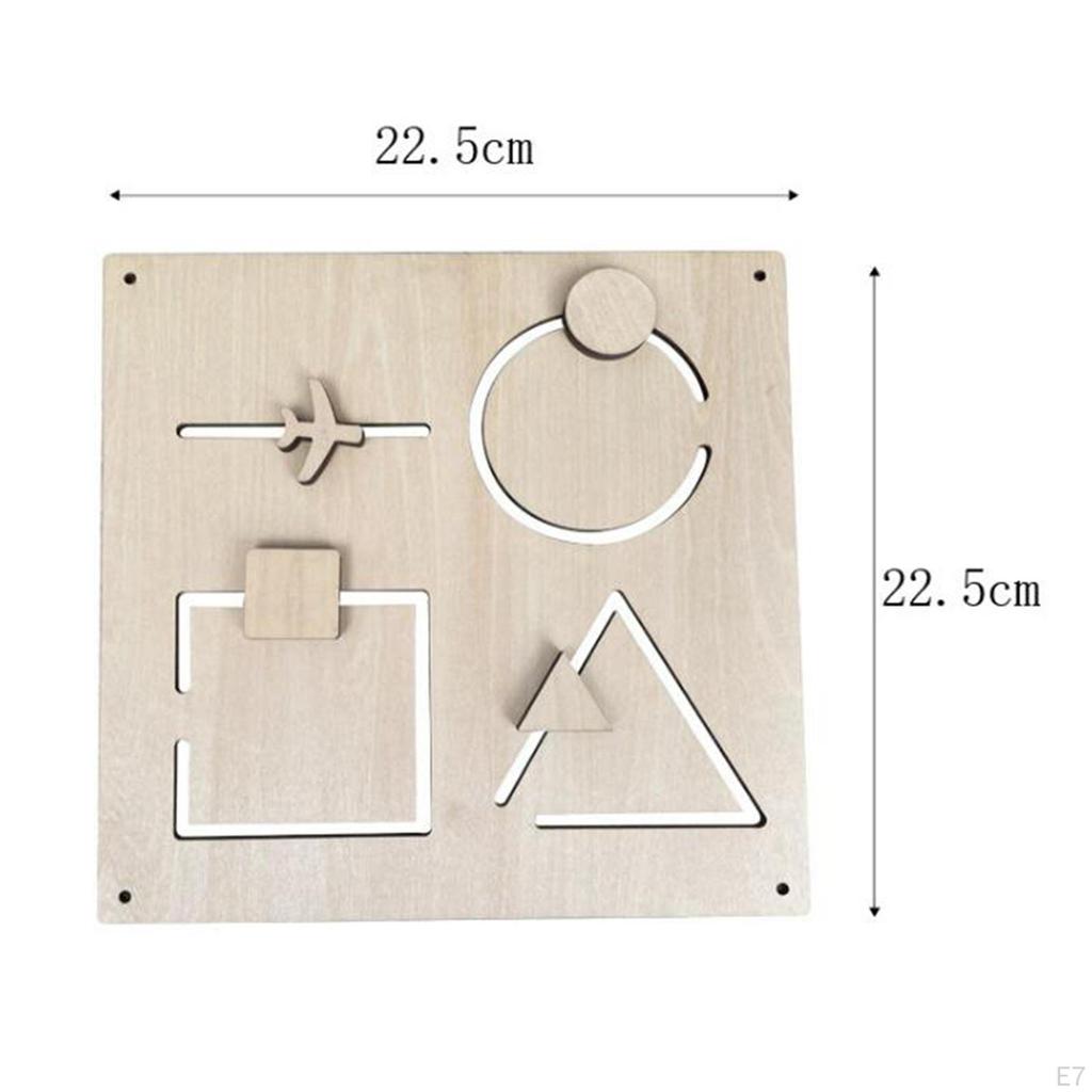 Activity Board for Preschool Learning, Wooden Skill Development Toys Kids Aged 2-3