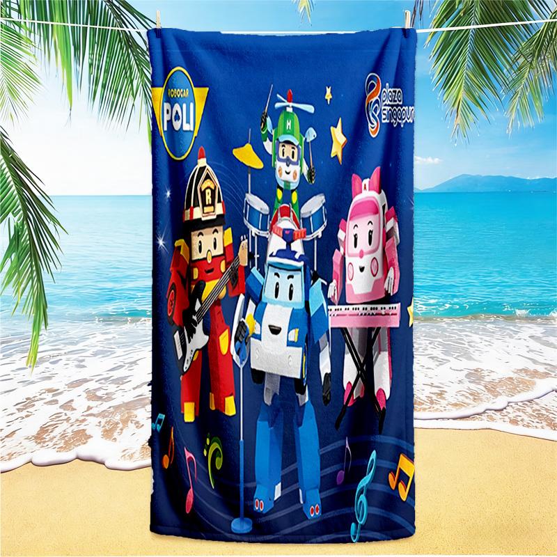 1pc Robots Vehicles beach towel,quick drying absorbent beach towel,outdoor sports swimming beach towel,Soft and comfortable Y73060