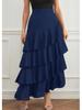 Europäisch-Amerikanischer Frühling/Sommer High-Waist Unregelmäßiger Midi Maxi Rock
