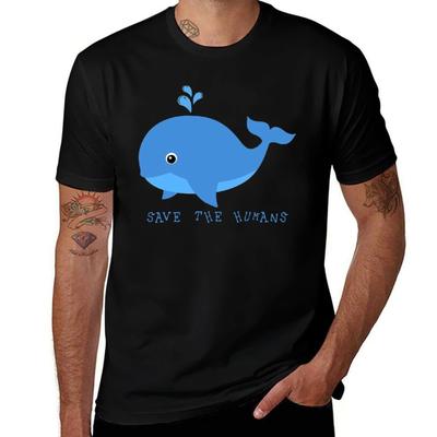 Save the HuUnisexs Whale TShirt Soft Durable Cotton TShirt