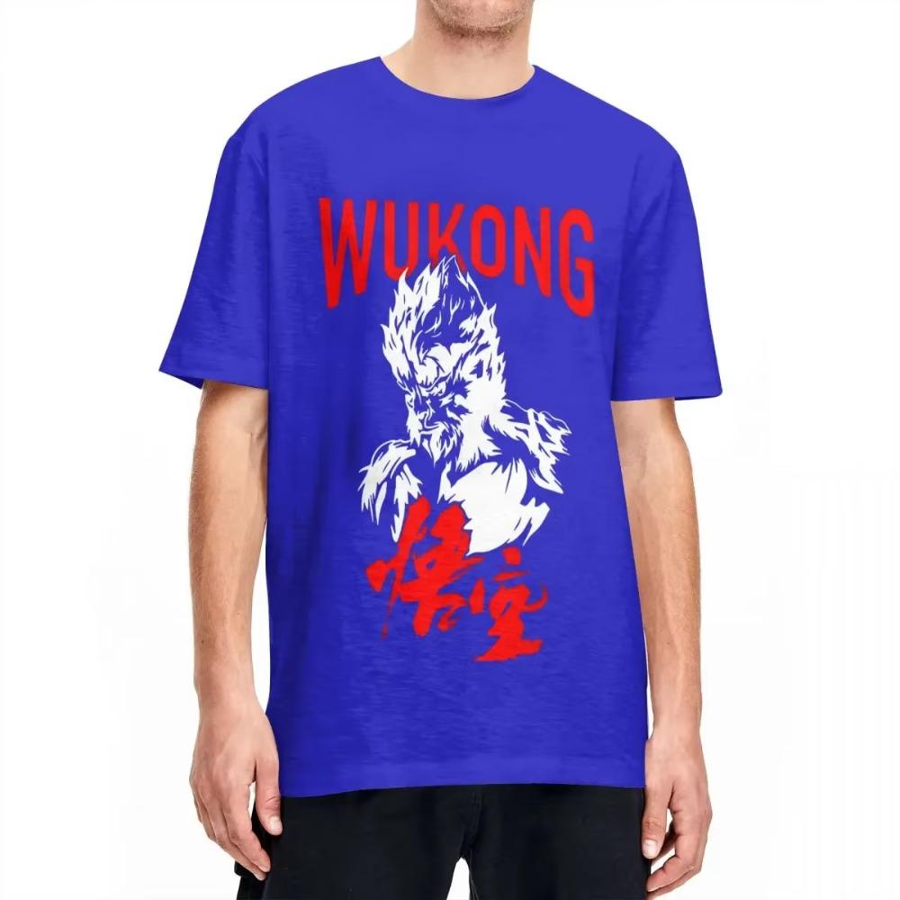 Vintage T-Shirt Black Myth Wukong Game 2024 Cotton T Shirts Trendy Cool Tee Shirt for Male Summer Y2K Basic Short Sleeve Clothes