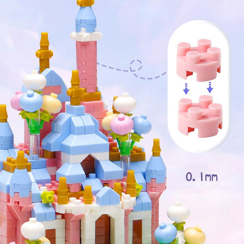 Creative Fairy Tale Build Brick Micro Diamond Block World Famous City Fairyland Mini Princess Castle Nanobricks Educational Toys