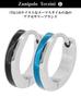 [Zanipolo Terzini] Simple Color Line Surgical Stainless Steel Hoop Earring (Blue) (1P Single Earring) Men's