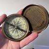 Replica 1885 Stanley Marine Pocket Compass with Robert Frost Poem,  Brass Finish, Collectible Gift for Adventurers Nautical Gift