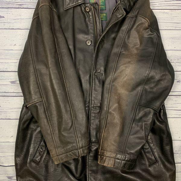 COLOURS by ALEXANDER JULIAN Lambskin Leather Coat Outer Jacket Men's LL Brown Thinsulate Lined