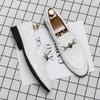 Fashion Summer Luxury Wedding Shoes Men's Luxury Crocodile Pattern Patent Leather Shoes Fashion Business Loafers Man Banquet Dress Shoes
