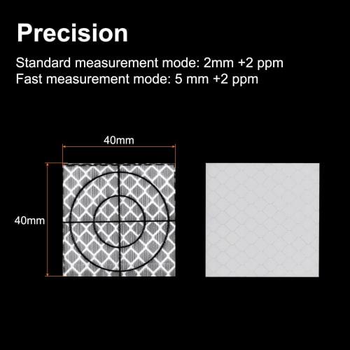 uxcell 60 Survey Reflector Sheets, 40x40mm, Self-Adhesive Reflective Tape for Survey Target Marks, White, for Overall Surveying