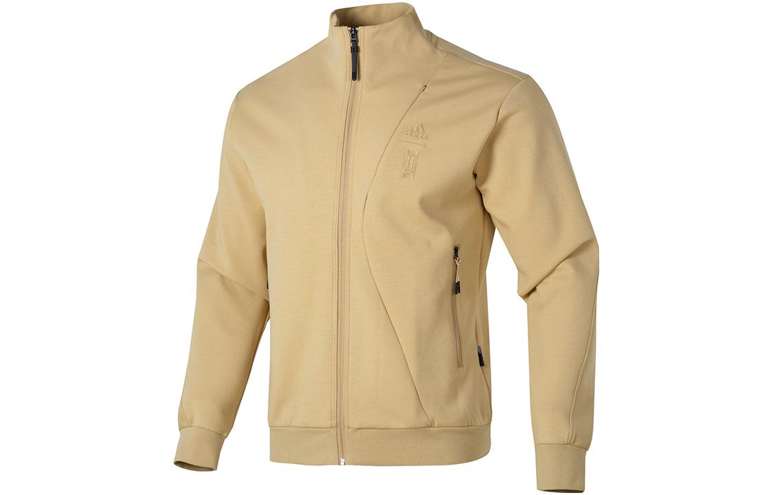 Adidas Jackets Men s Khaki Stand Collar Moderate Other IP4918 L