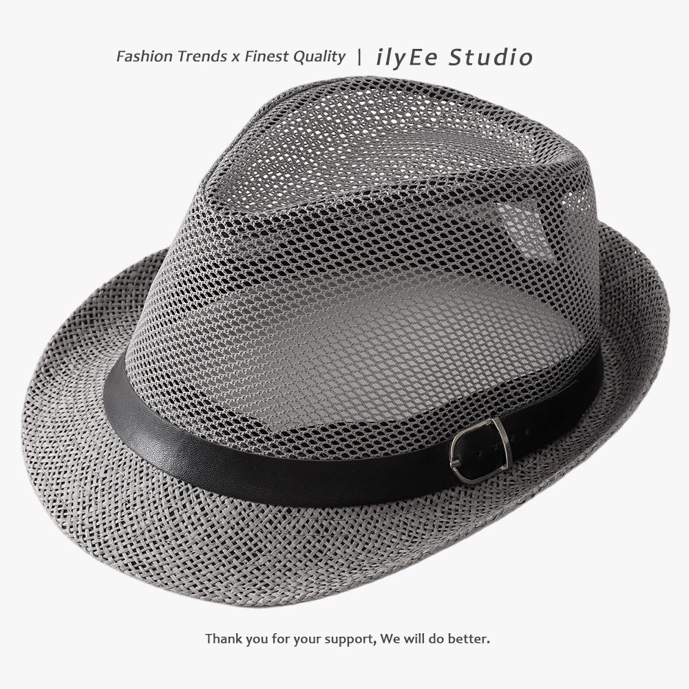 Men's and Women's Summer Straw Fedora - Sunshade Panama Beach Hat with Sunscreen Protection