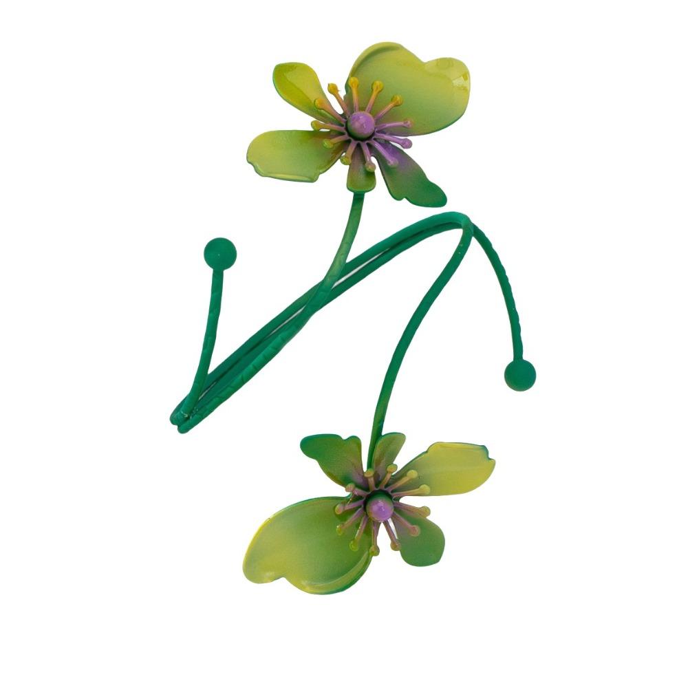 Openable Floral Armlet Colorful Metal Upper Arm Bracelet Boho Flower Arm Cuff  Beach
