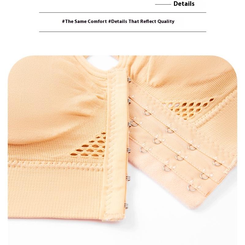 Damen-Sport-BH mit Schnalle vorne, bügellos, Push-Up-Unterwäsche, für Damen, zum Laufen, stoßfest, schöne Rückseite, Übergröße M-5XL