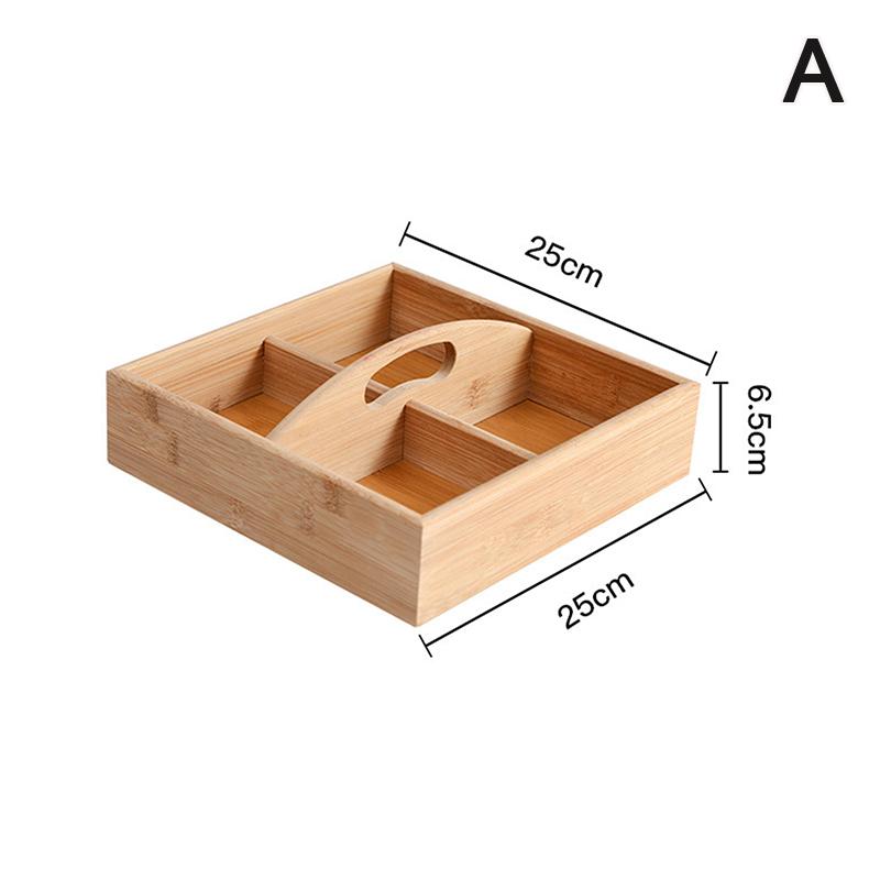Creative Multi-Grid Tray  Pot Side Dish Plate Divider Tray Snack Plate Platter Nut Plate Wooden Box Saucer Tray