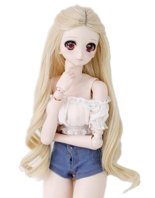 Linfairy 8~9 Zoll 13 Größe Puppenperücke Figurenpuppe Blonde Lockige Perücke 613C